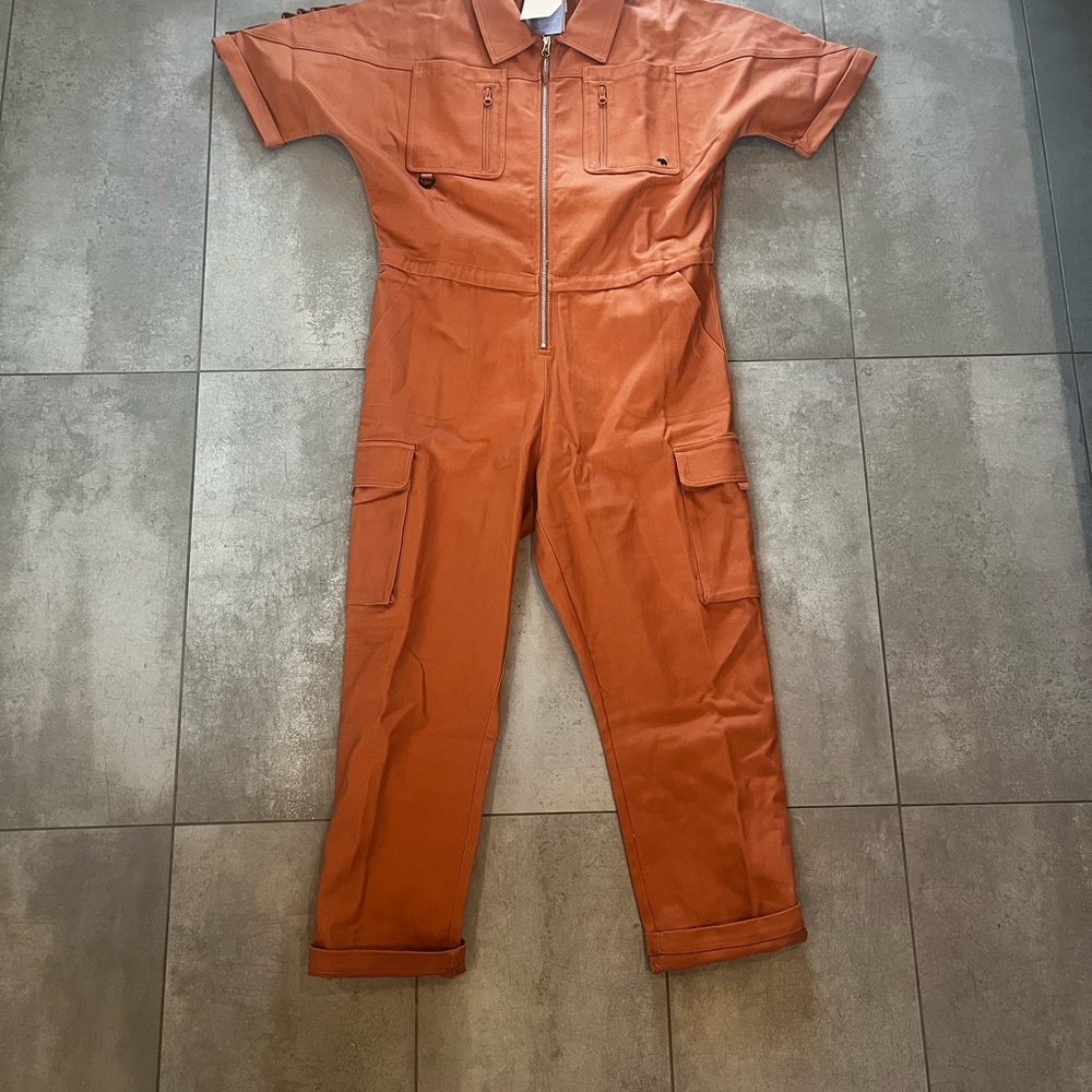 Orange Utility Jumpsuit